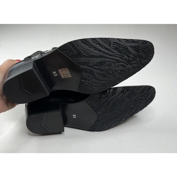 NEW Alberto Fellini Western-10 Ankle Boots Size 8.5 Men’s Black Zip Up main image 11